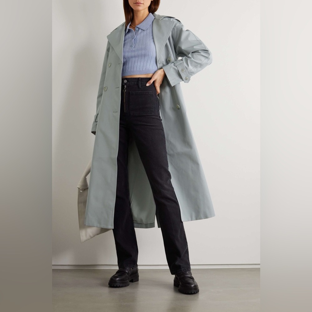 SOLD ON EBAY DO NOT BUY Reformation Holland Trench in Light Blue - Picture 3 of 8